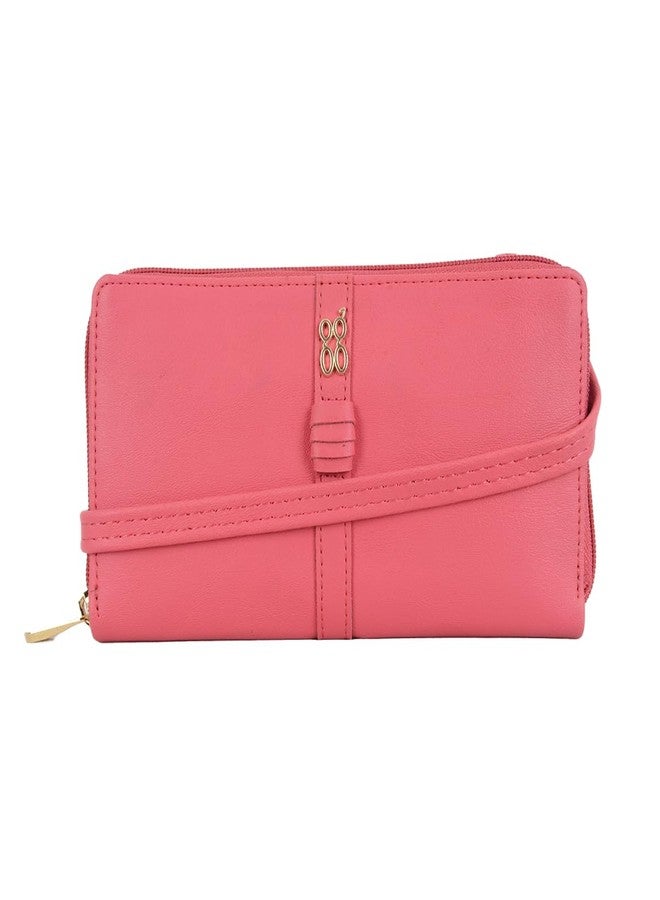Baggit Women Pink Wallet Large Size | Ladies Stylish Sling Purse Bag | Credit Card Money Holder - Image 1